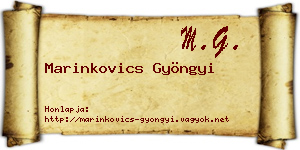 Marinkovics Gyöngyi névjegykártya