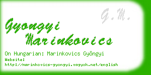 gyongyi marinkovics business card